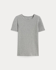 The Luxe Rib Crew | Heathered Grey