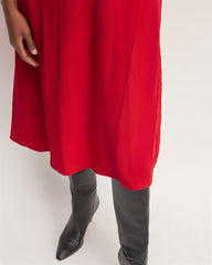 The City Stripe Ruched Dress | Haute Red