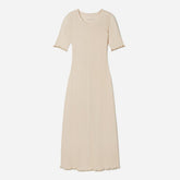 The Open Back Rib Dress | Parchment
