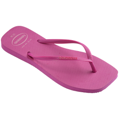 Women's Slim Square Logo Pop Up Flip Flops