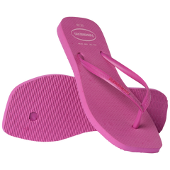 Women's Slim Square Logo Pop Up Flip Flops
