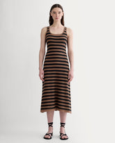 The Crochet Knit Tank Dress | Mocha / Black