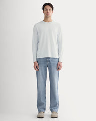 The Essential Organic Long-Sleeve Tee | Air Blue