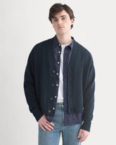 Cropped Cardigan in Everyday Cotton | Deep Navy