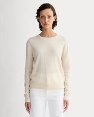 The Classic Crew in Cashmere | Bone