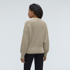 The Texture Cotton Crew | Trench Coat Khaki
