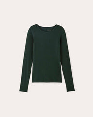The Luxe Rib Long-Sleeve Crew | Scarab