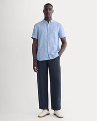 The Classic Short-Sleeve Shirt in Linen | Chambray