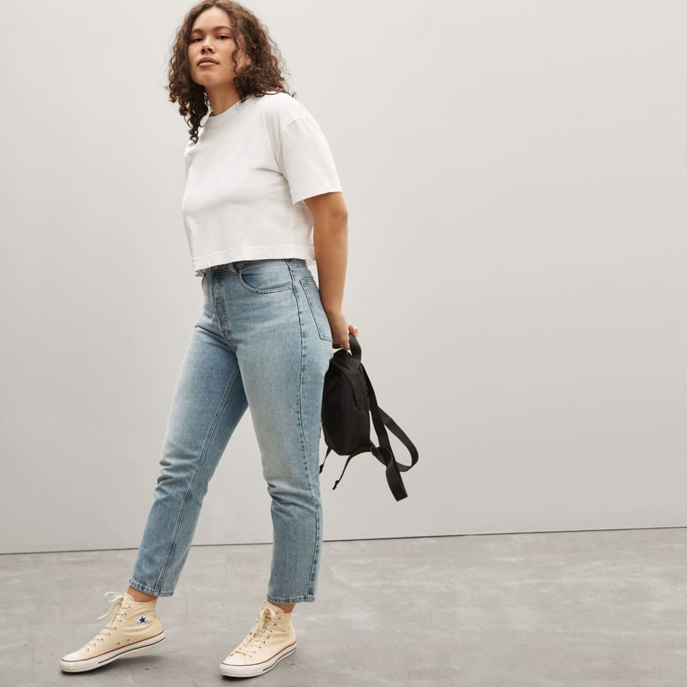 The Organic Cotton Cropped Tee | White