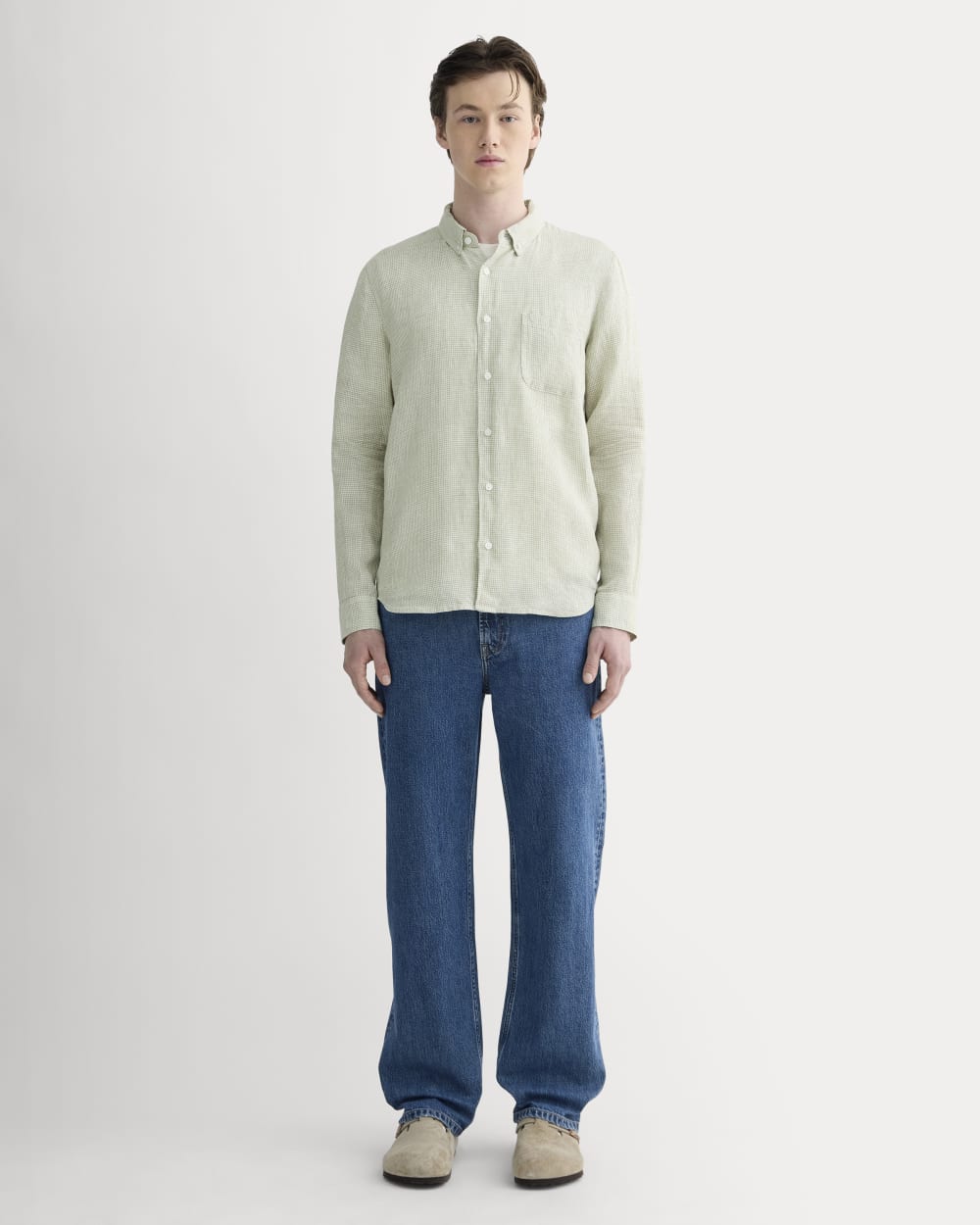 The Classic Shirt in Linen | Elm Gingham