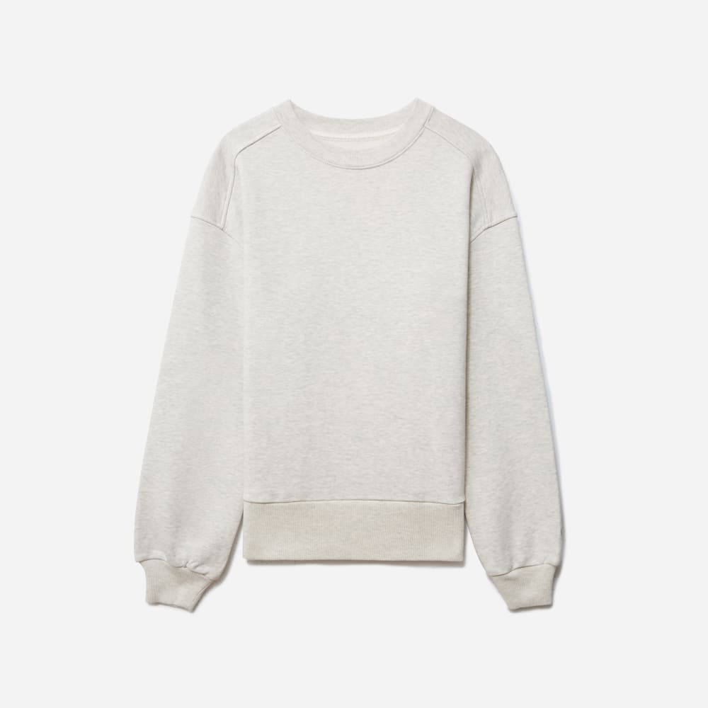 The Track Oversized Crew | Light Heather Grey