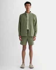 The Seersucker Long-Sleeve Shirt | Lichen Green