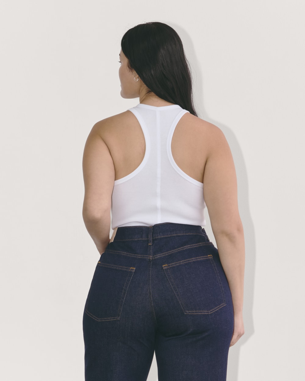 The Luxe Rib Racerback Tank | White