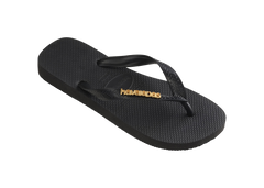 Women's Top Logo Metallic Flip Flops