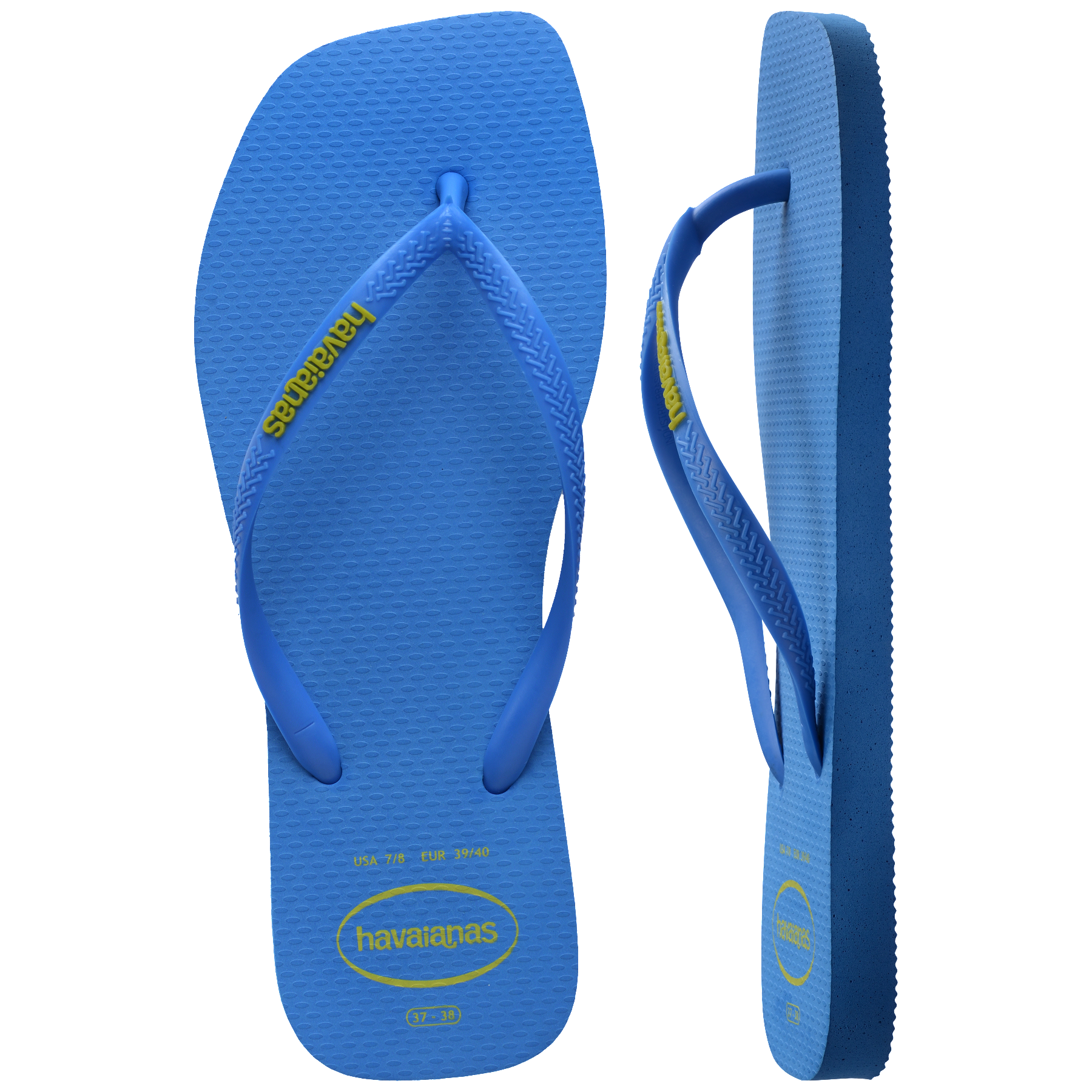 Women's Slim Square Logo Pop Up Flip Flops
