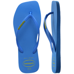 Women's Slim Square Logo Pop Up Flip Flops