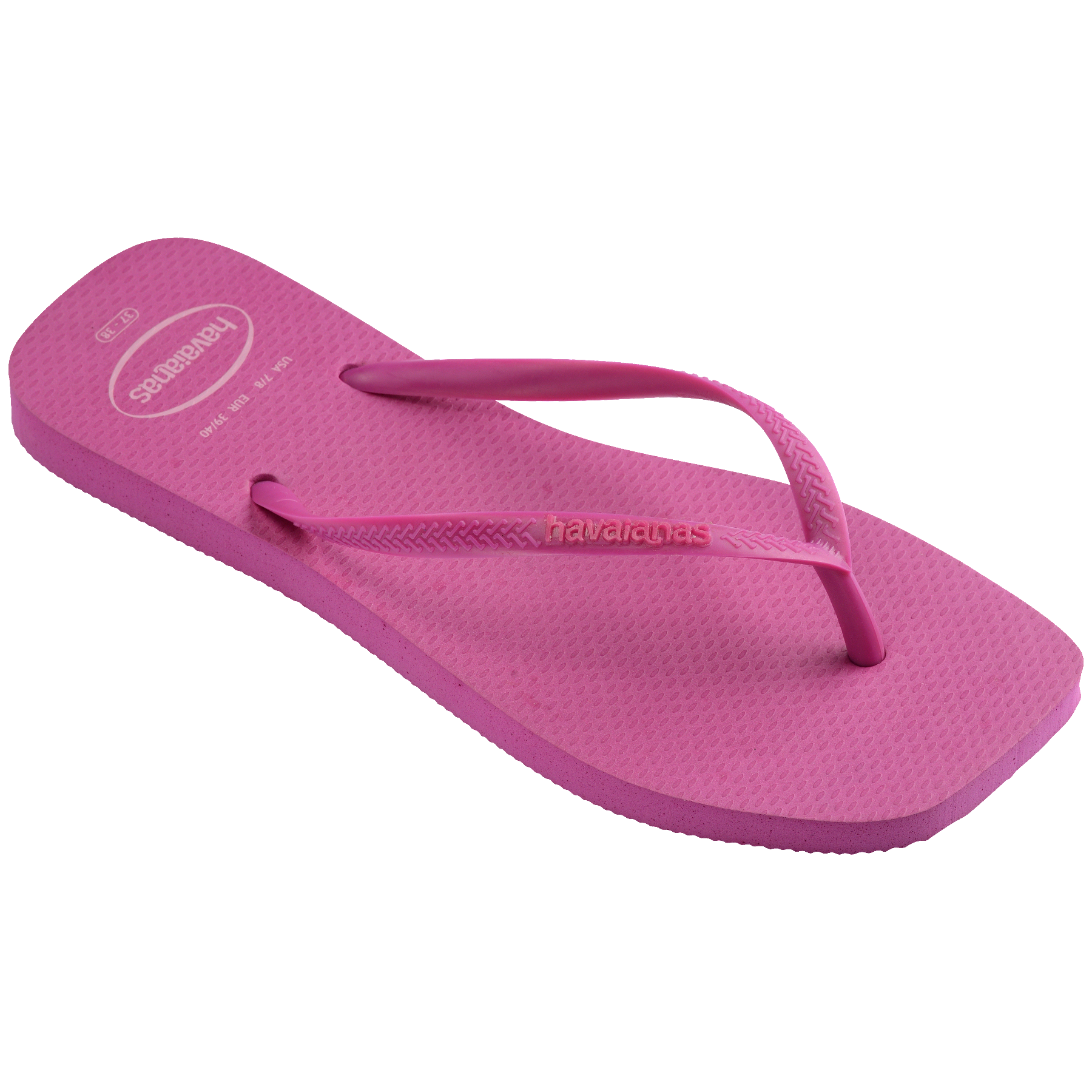 Women's Slim Square Logo Pop Up Flip Flops