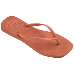 Women's Slim Square Logo Pop Up Flip Flops