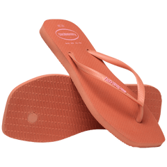 Women's Slim Square Logo Pop Up Flip Flops