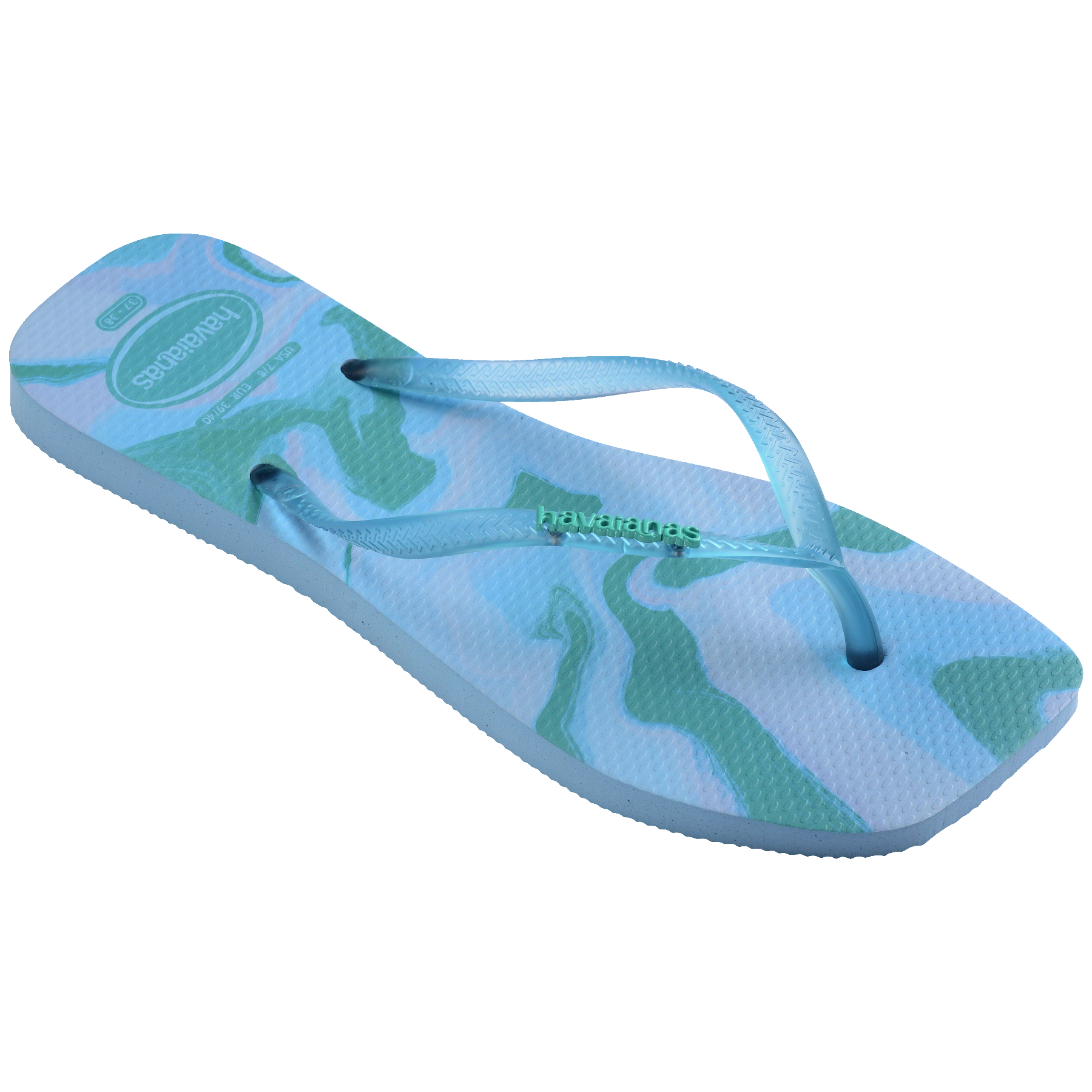 Women's Slim Square Jelly Flip Flops