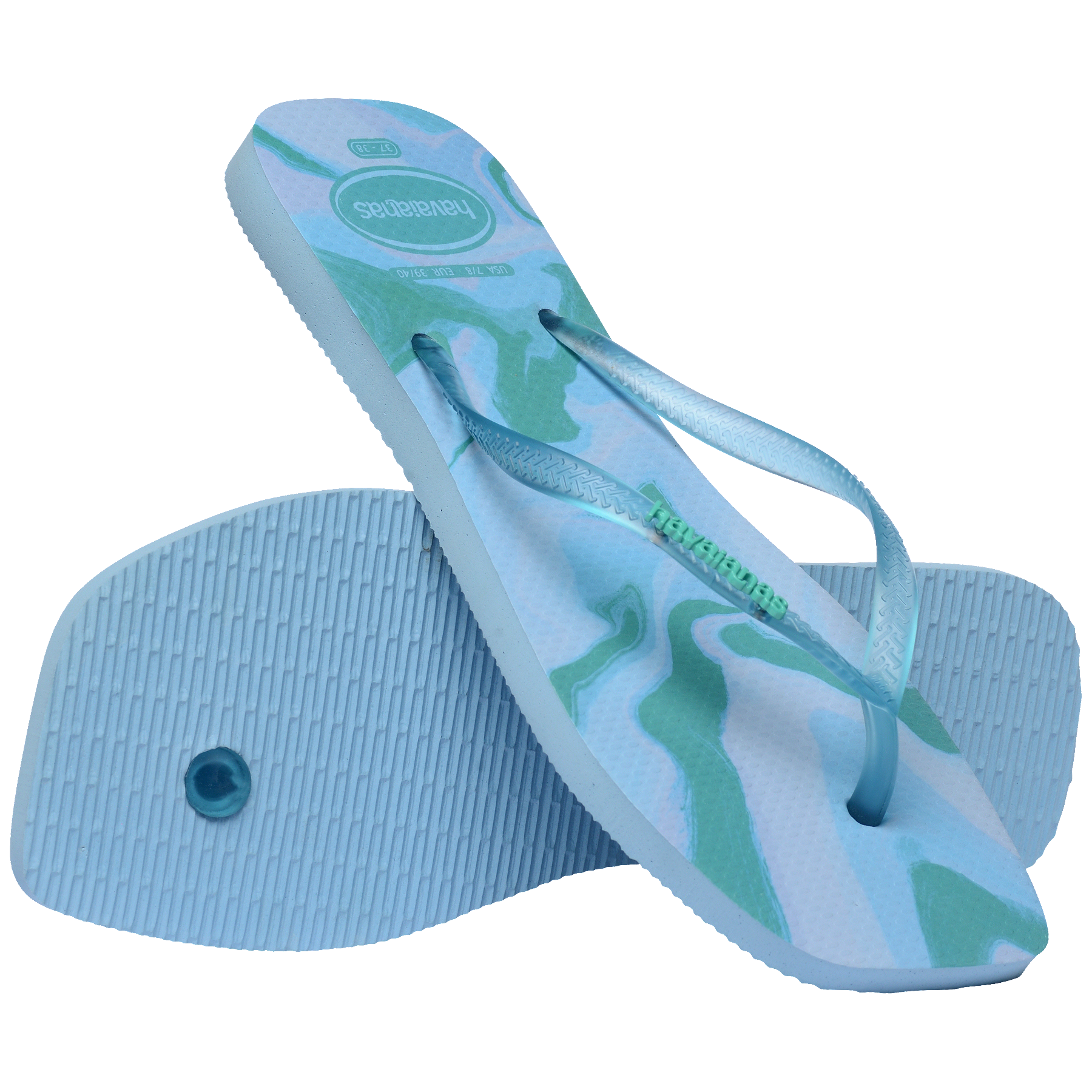 Women's Slim Square Jelly Flip Flops