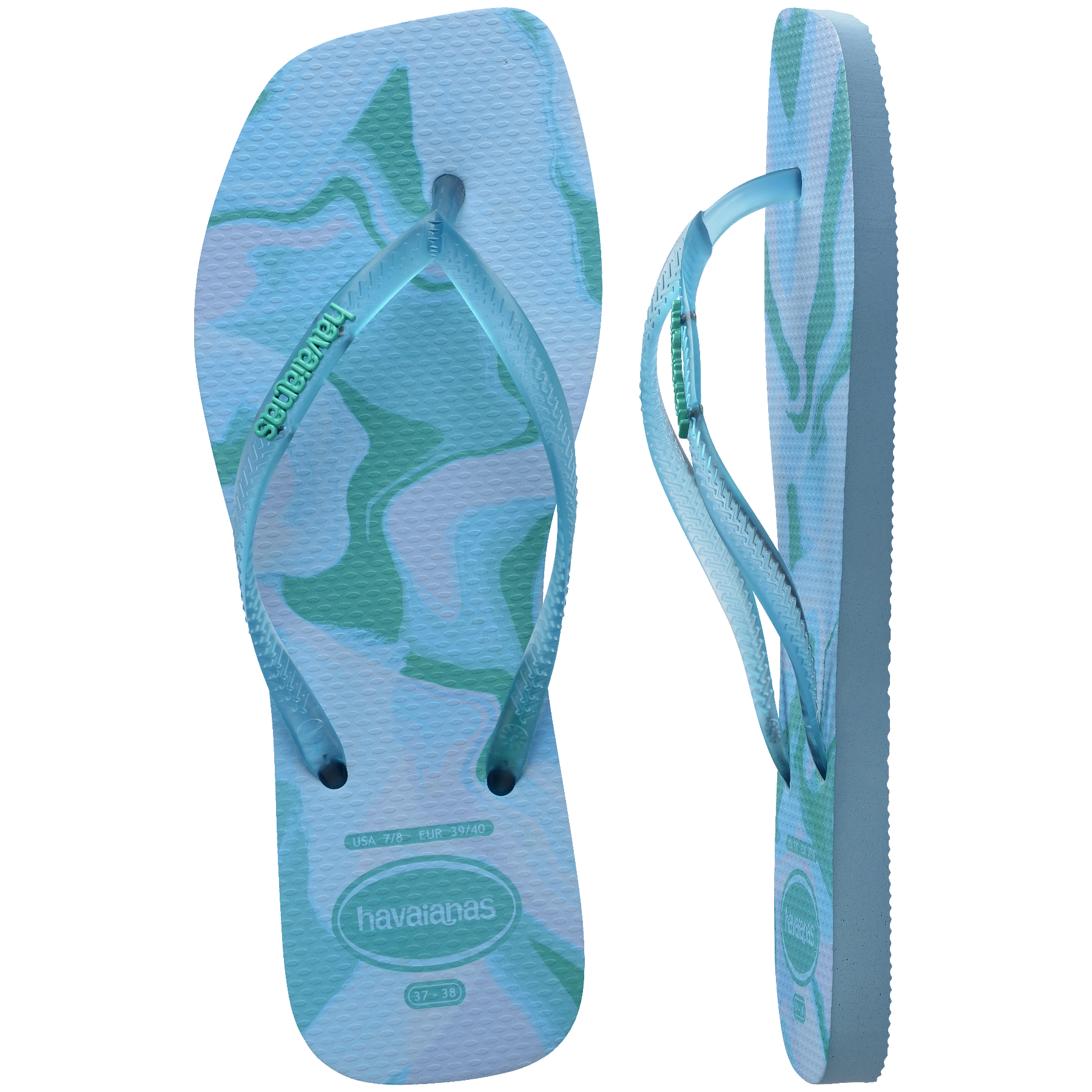 Women's Slim Square Jelly Flip Flops