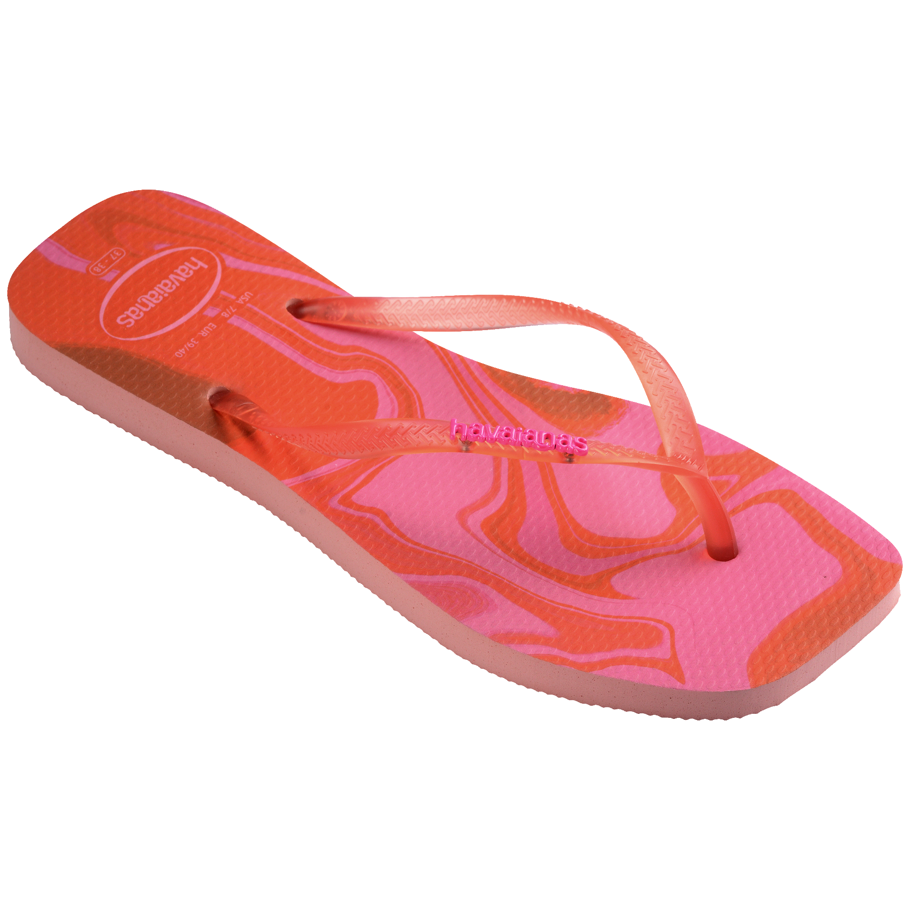 Women's Slim Square Jelly Flip Flops