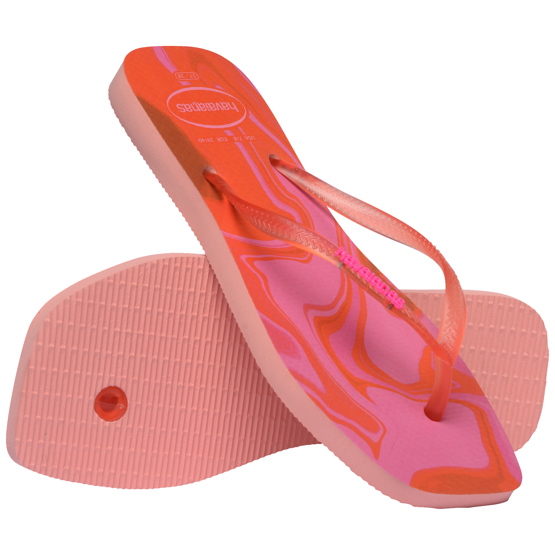 Women's Slim Square Jelly Flip Flops