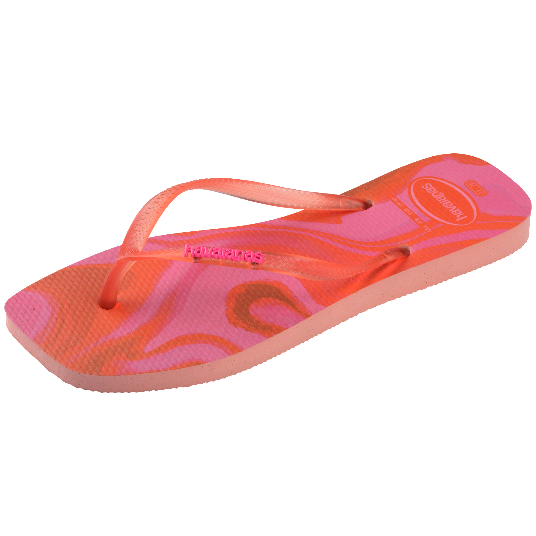 Women's Slim Square Jelly Flip Flops