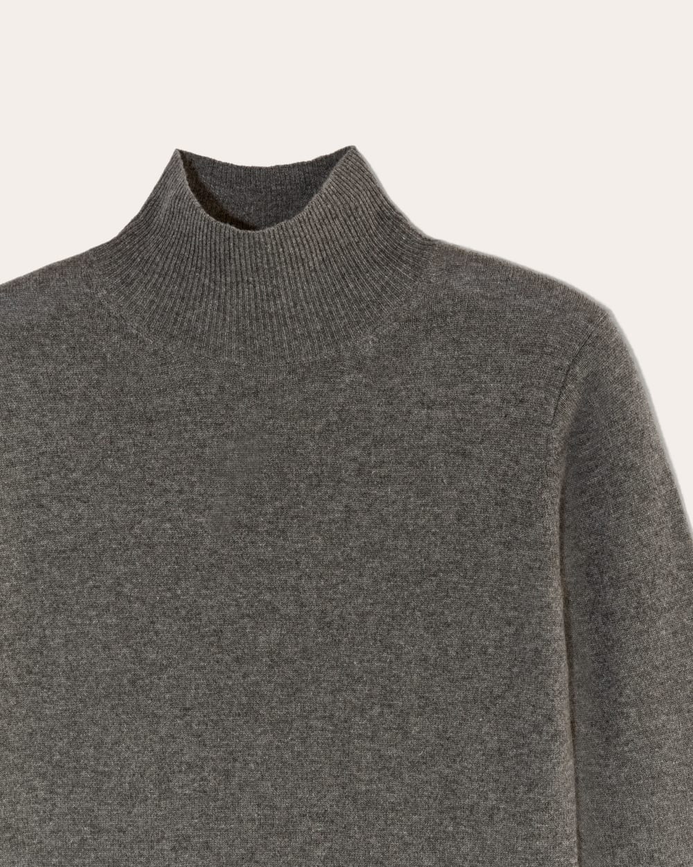 The Turtleneck Sweater Dress in Cashmere | Heather Charcoal