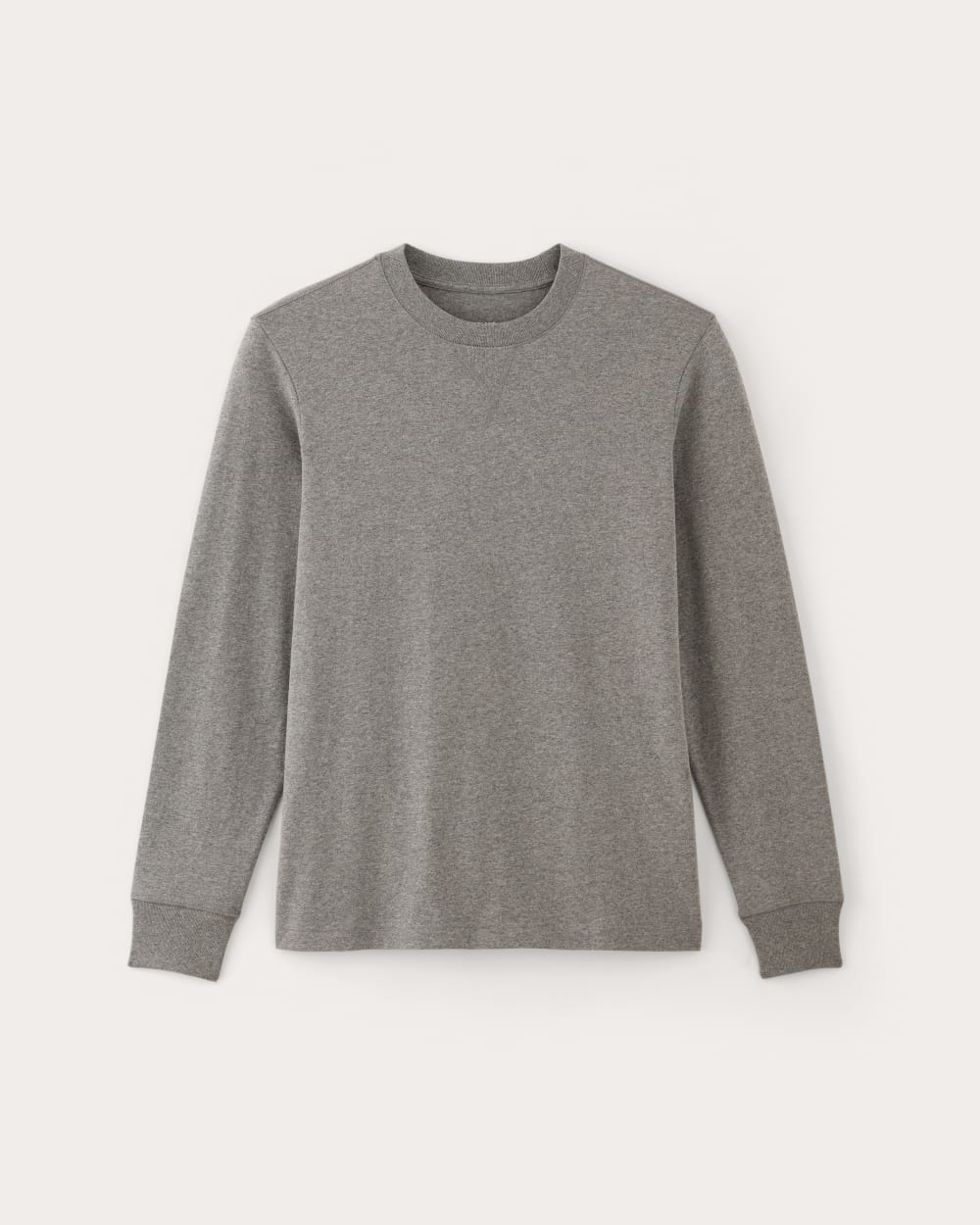 The Premium-Weight Relaxed Crew | Heathered Mid-Grey