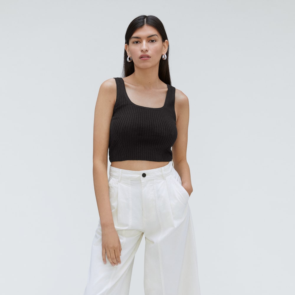 The Cotton-Merino Cami | Black