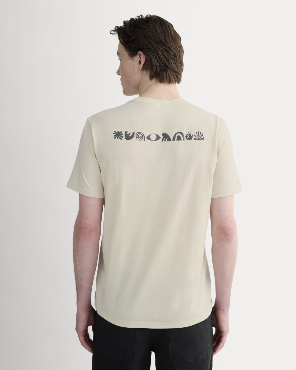 The Everlane x Parks Project Essential Organic Crew | Forged Iron / Birch / Granada Sky Blue / Green