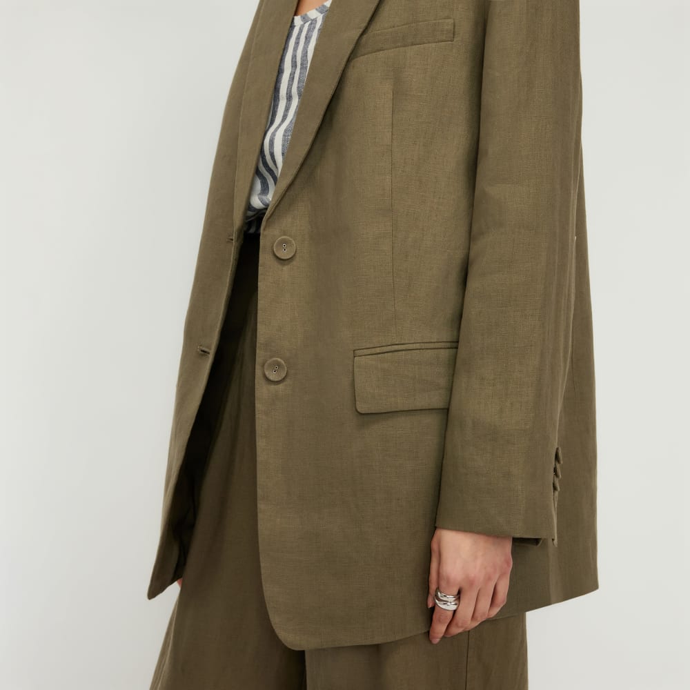 The Oversized Blazer in Linen | Kalamata