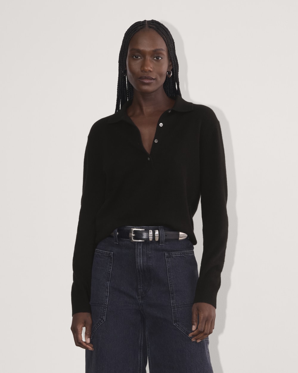The Classic Polo in Cashmere | Black
