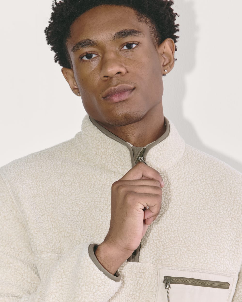 The Teddy Quarter-Zip Fleece | Heathered Oat