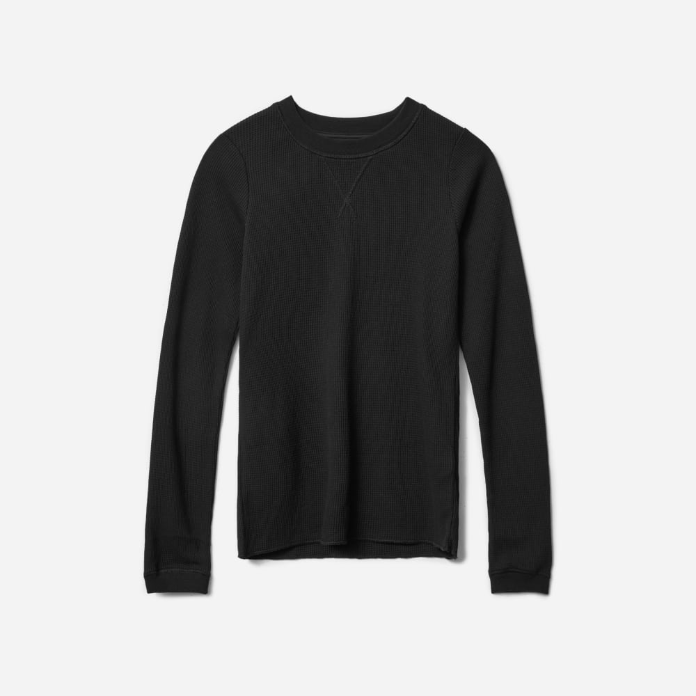 The Organic Cotton Waffle Tee | Black