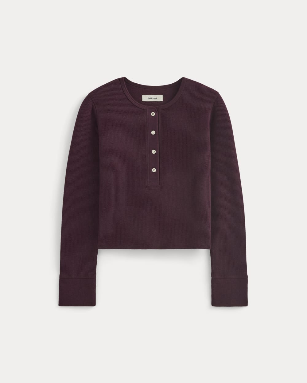 Boxy Henley in Cozy Waffle | Heathered Port Royale