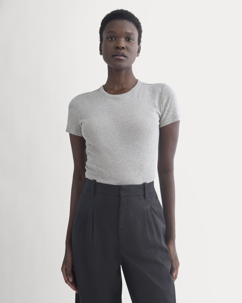 Tissue Short-Sleeve Crew | Heathered Grey