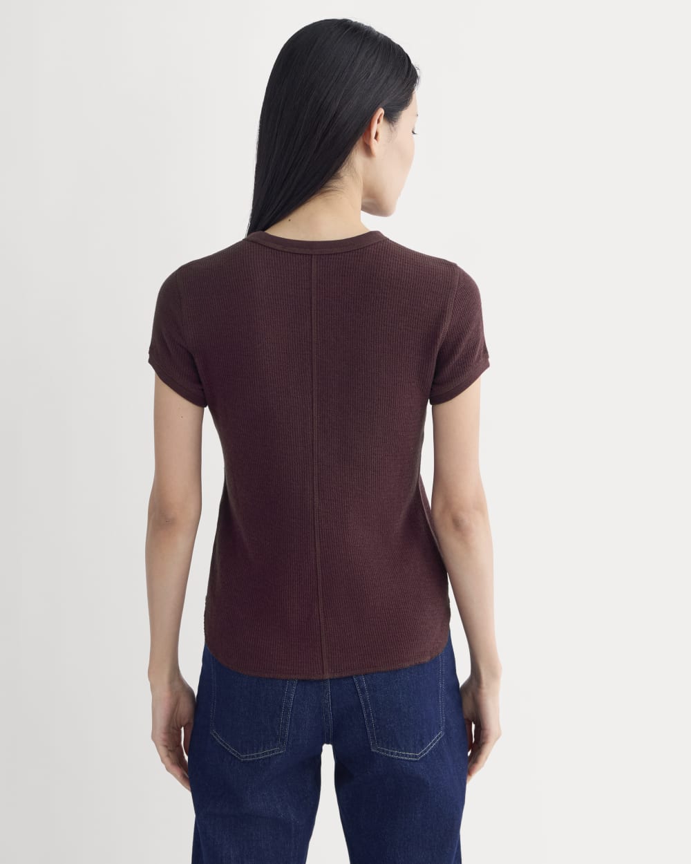 Shrunken Tee in Cozy Waffle | Heathered Port Royale