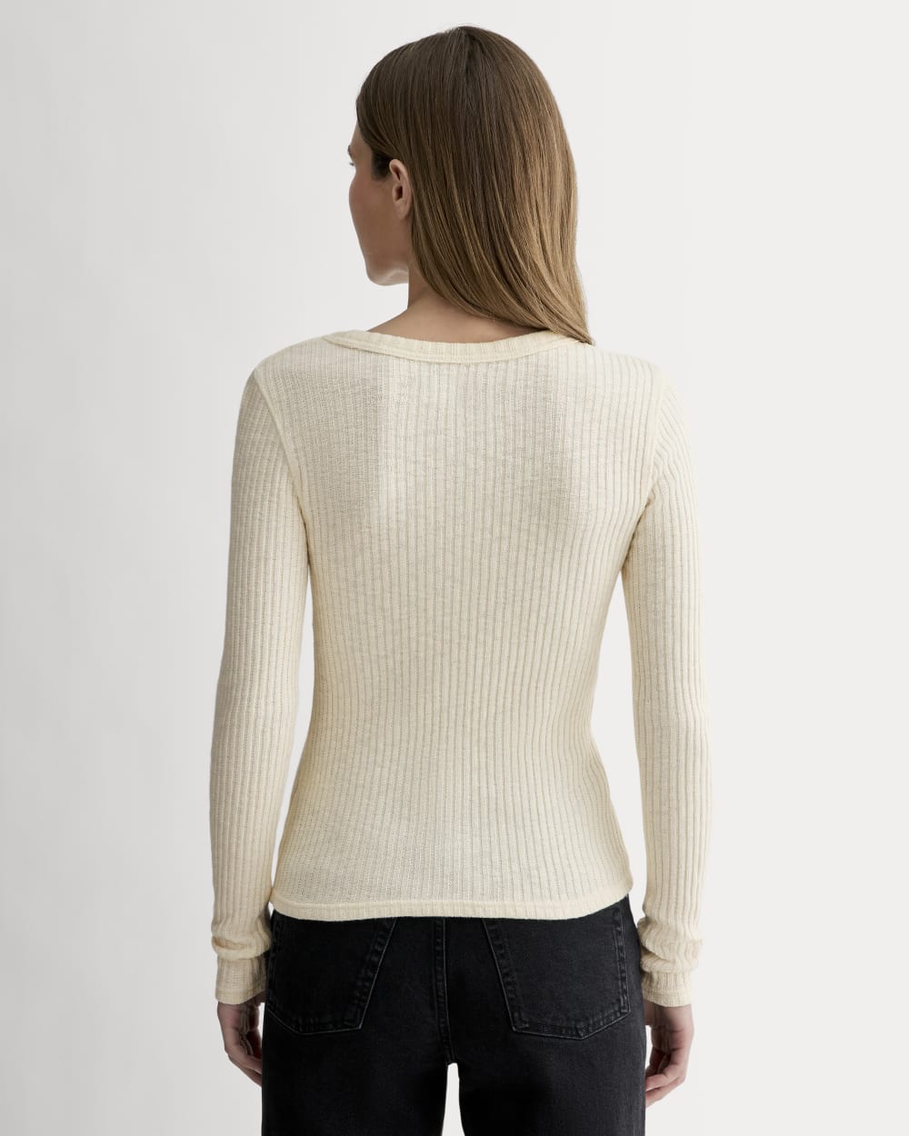 The Cozy Rib Long-Sleeve Tee | Bone