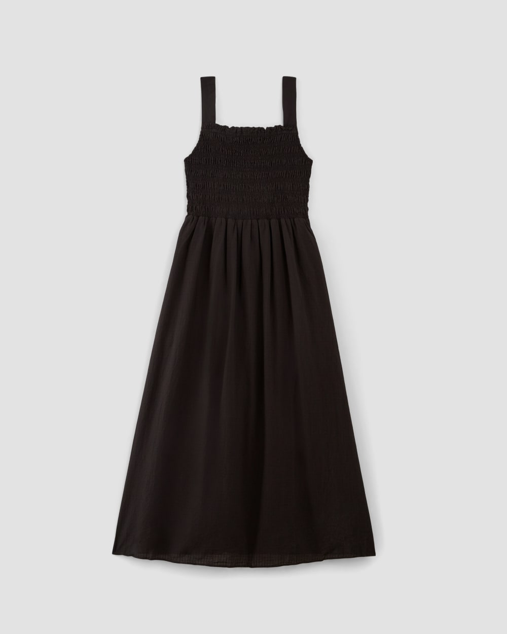 The Gauze Smock Dress | Black