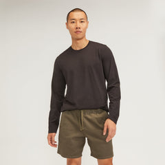The Essential Organic Long-Sleeve Tee | Vintage Black