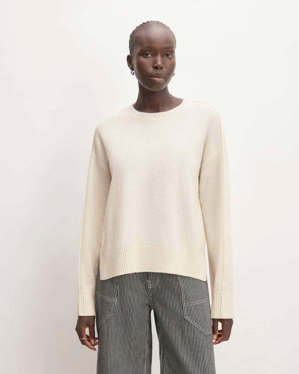 The Good Merino Wool Crewneck Sweater | Bone