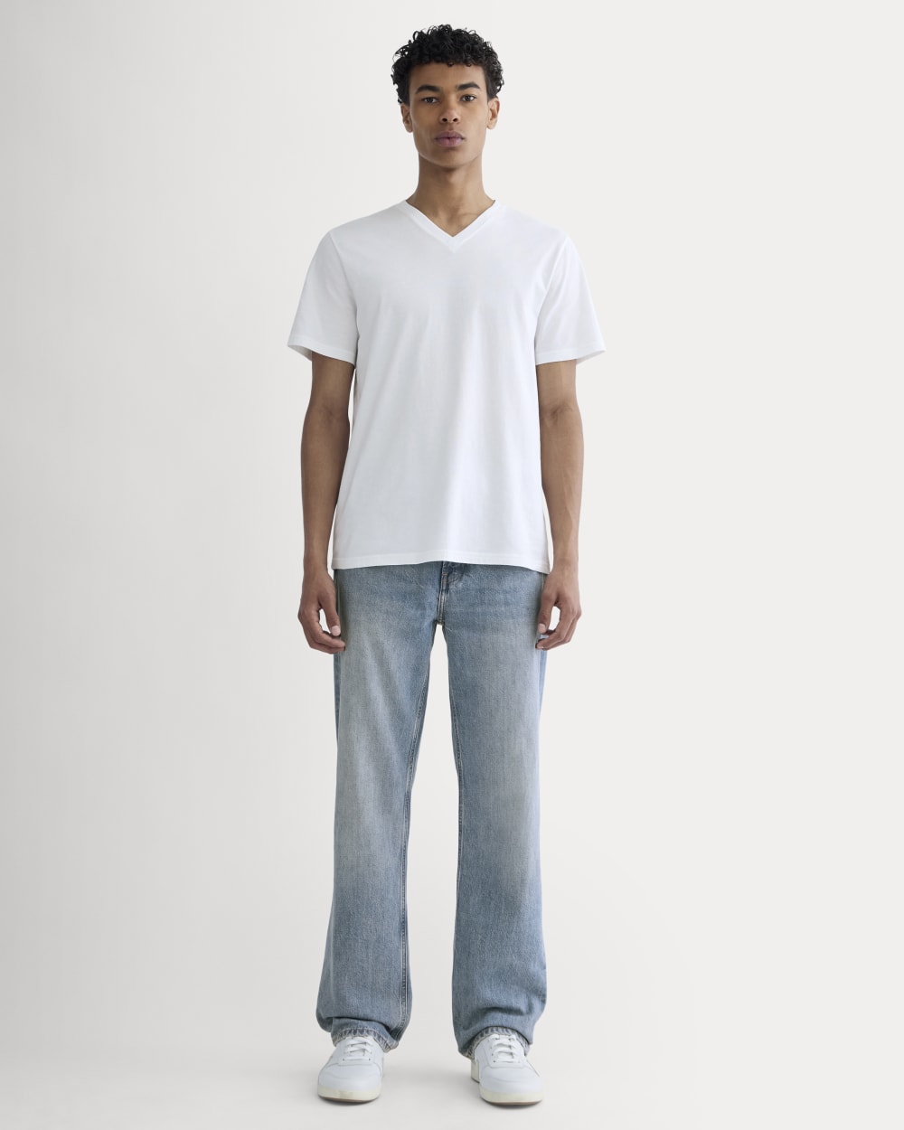 The Essential Organic V-Neck Tee | White