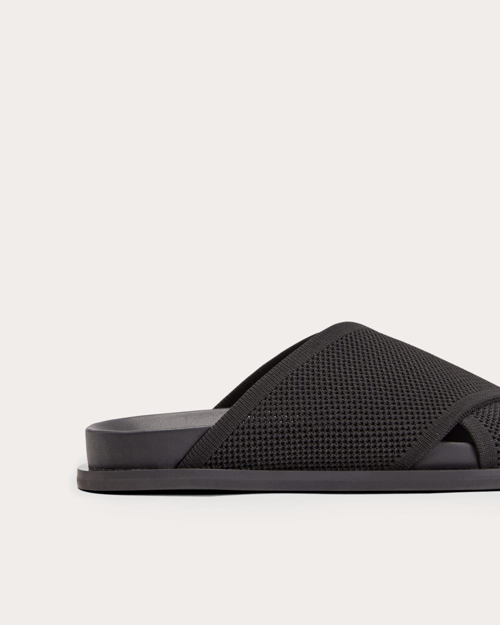 The ReKnit Form Crossover Sandal | Black