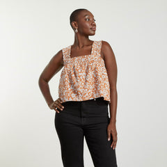The Smocked Linen Cami | Honey Floral