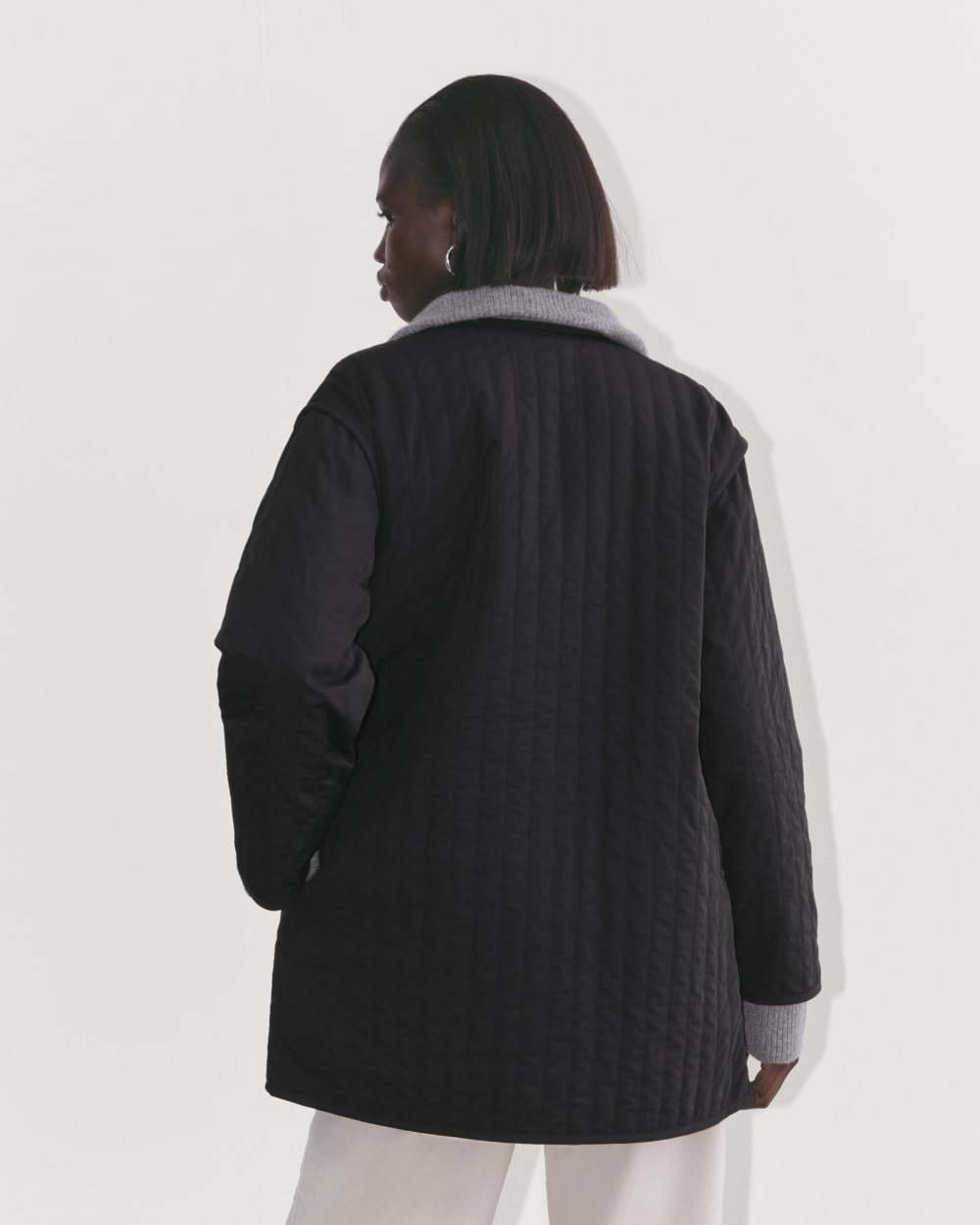 The Midi Quilted Liner | Black