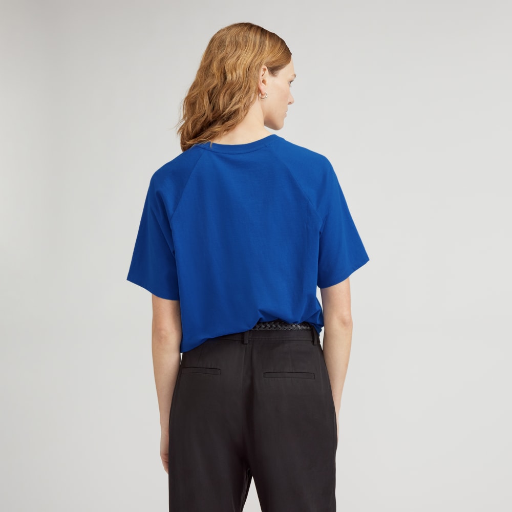 The Organic Cotton Raglan Tee | Mazarine Blue