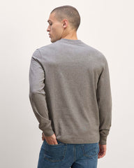 The Premium-Weight Relaxed Crew | Heathered Mid-Grey